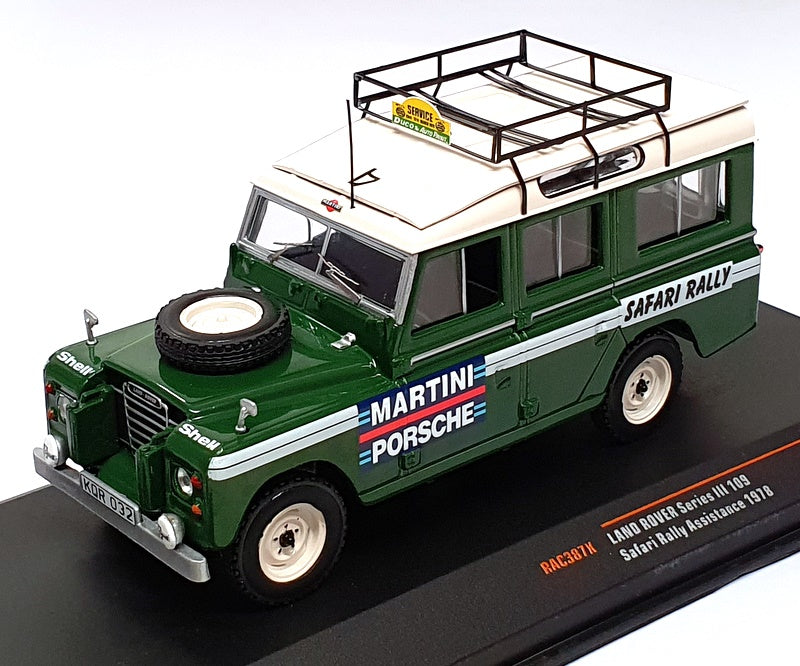 Ixo 1/43 Scale RAC387X - Land Rover SIII 109 Safari Rally Assistance 1978
