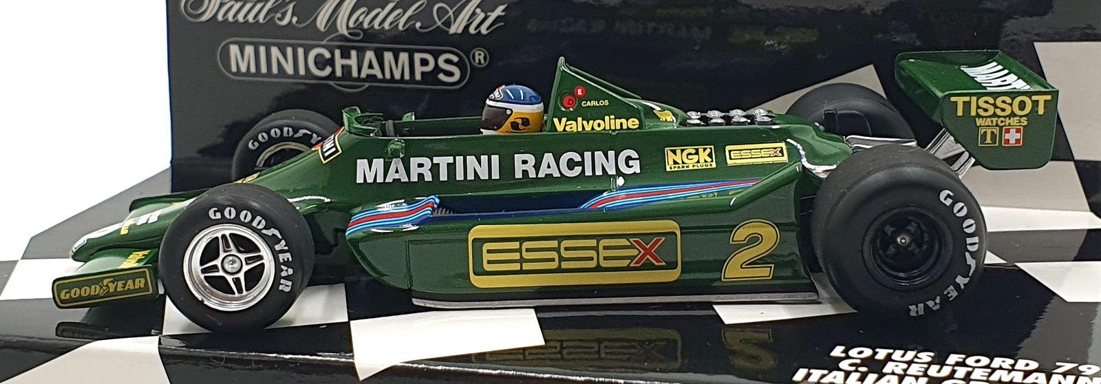 Minichamps 1/43 Scale 400 790102 - F1 Lotus Ford 79 #2 Italian GP 1979 Reutemann