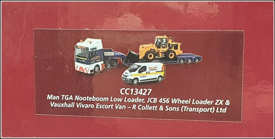 Corgi 1/50 Scale CC13427 - MAN Nooteboom JCB 456 & Vauxhall Vivaro Van - Collett