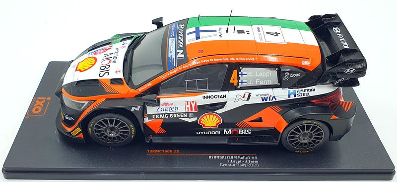 IXO Models 1/18 Scale 18RMC160B Hyundai i20 N Rally1 #4 Croatia 2023 Lappi