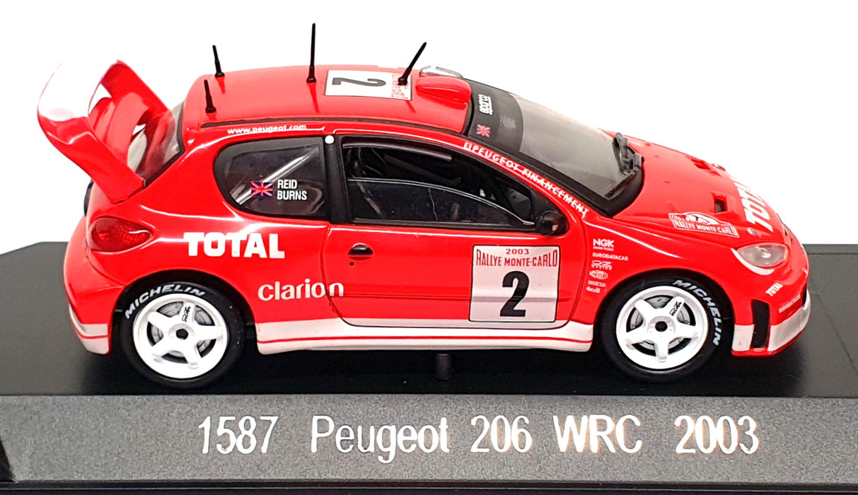 Solido 1/43 Scale 1587 - Peugeot 206 WRC #2 Monte Carlo 2003 Reid/Burns