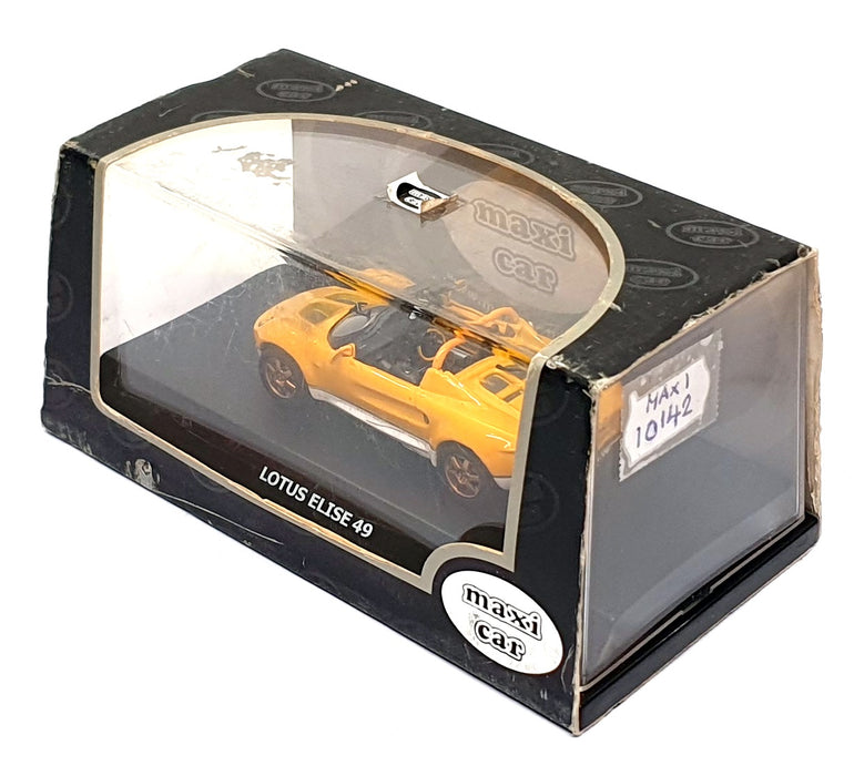 Maxi Car 1/43 Scale Diecast 10142 - Lotus Elise 49 - Yellow