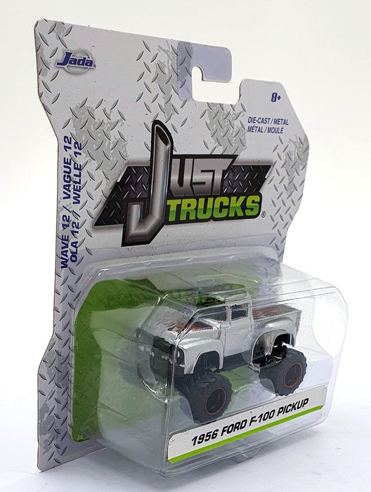 Jada Just Trucks 1/64 Scale 14020 - 1956 Ford F-100 PickUp - Silver w Flames