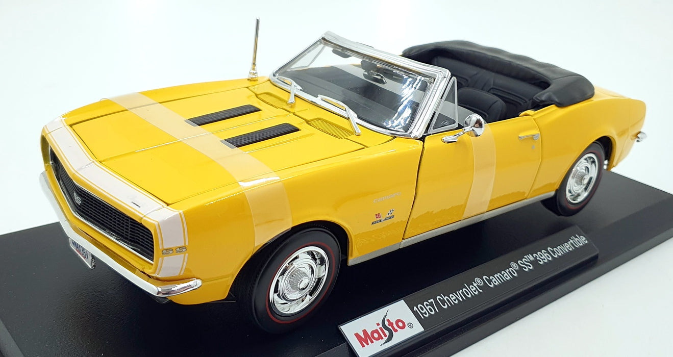 Maisto 1/18 Scale Diecast 31684 - 1967 Chevrolet Camaro SS 396 - Yellow