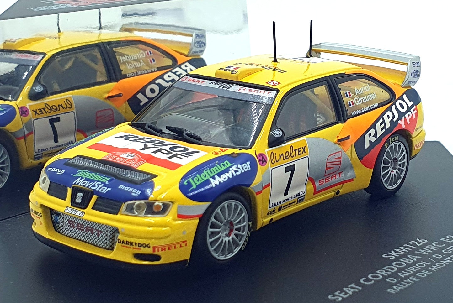 Skid 1/43 Scale SKM126 - Seat Cordoba WRC E2 #7 Monte Carlo Rally 2000