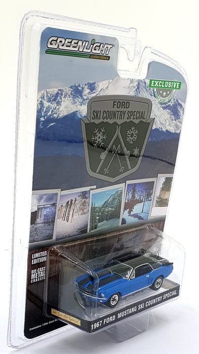 Greenlight 1/64 Scale 30171 - 1967 Ford Mustang Ski Country Special - Blue