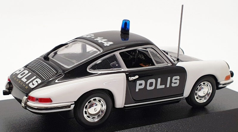 Minichamps 1/43 Scale 430 067190 - 1970 Porsche 911 Polis - Black/White