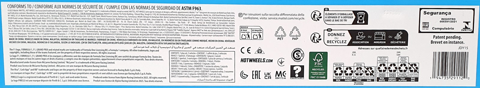 Hot Wheels 1/64 Scale JDY15 - F1 Sprint Race Circuit Visa BWT McLaren
