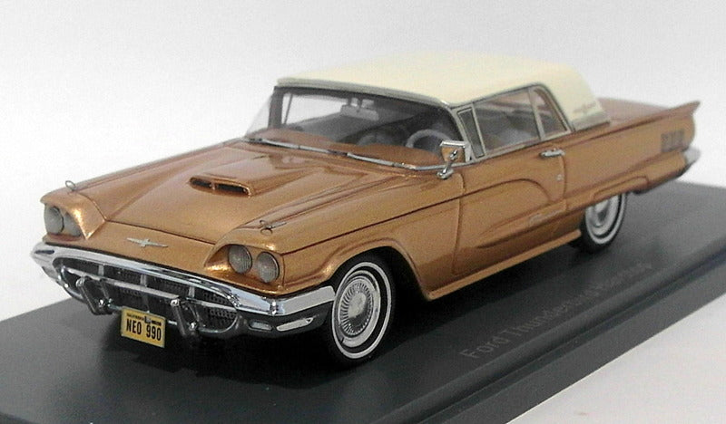 NEO 1/43 Scale Resin Model NEO45990 - Ford Thunderbird Hardtop - Gold/Ivory