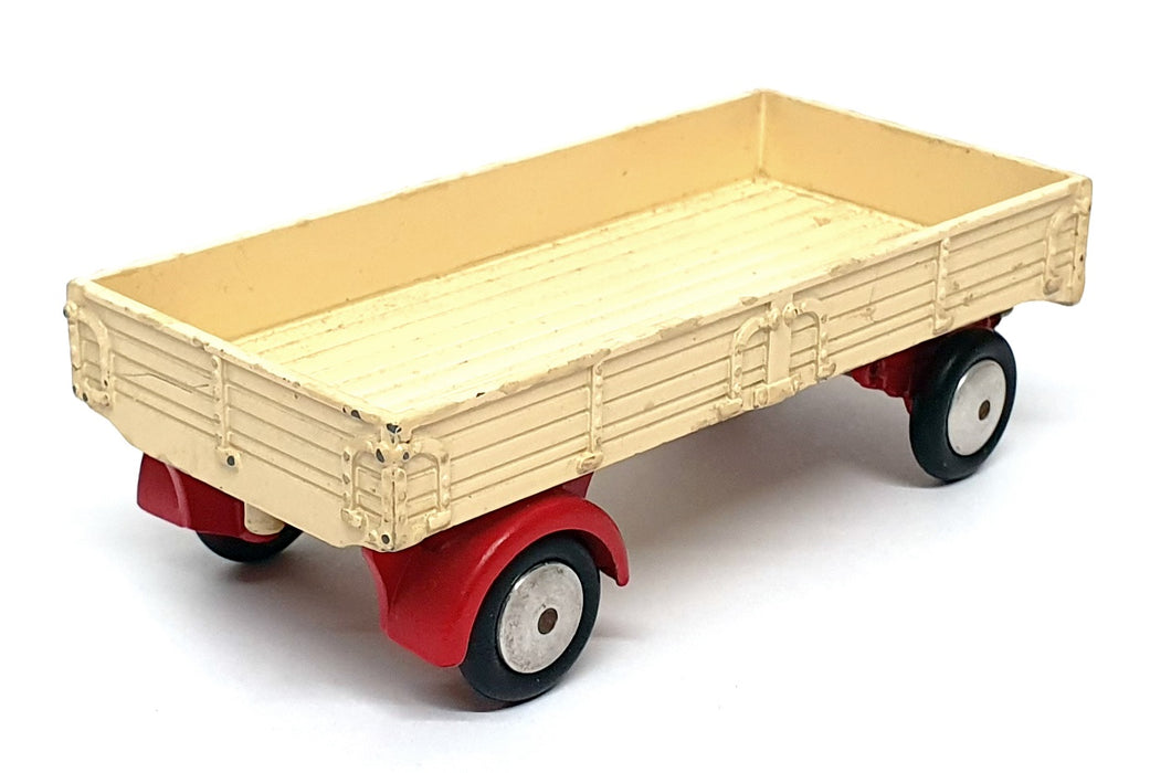 Corgi Toys Appx 9cm Long Model 100 - Dropside Trailer - Cream/Red