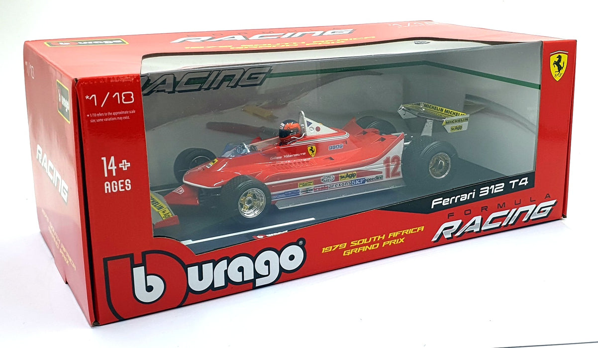 Burago 1/18 Scale Diecast 18-16814 Ferrari 312 T4 #12 Monaco GP 1979 Villeneuve
