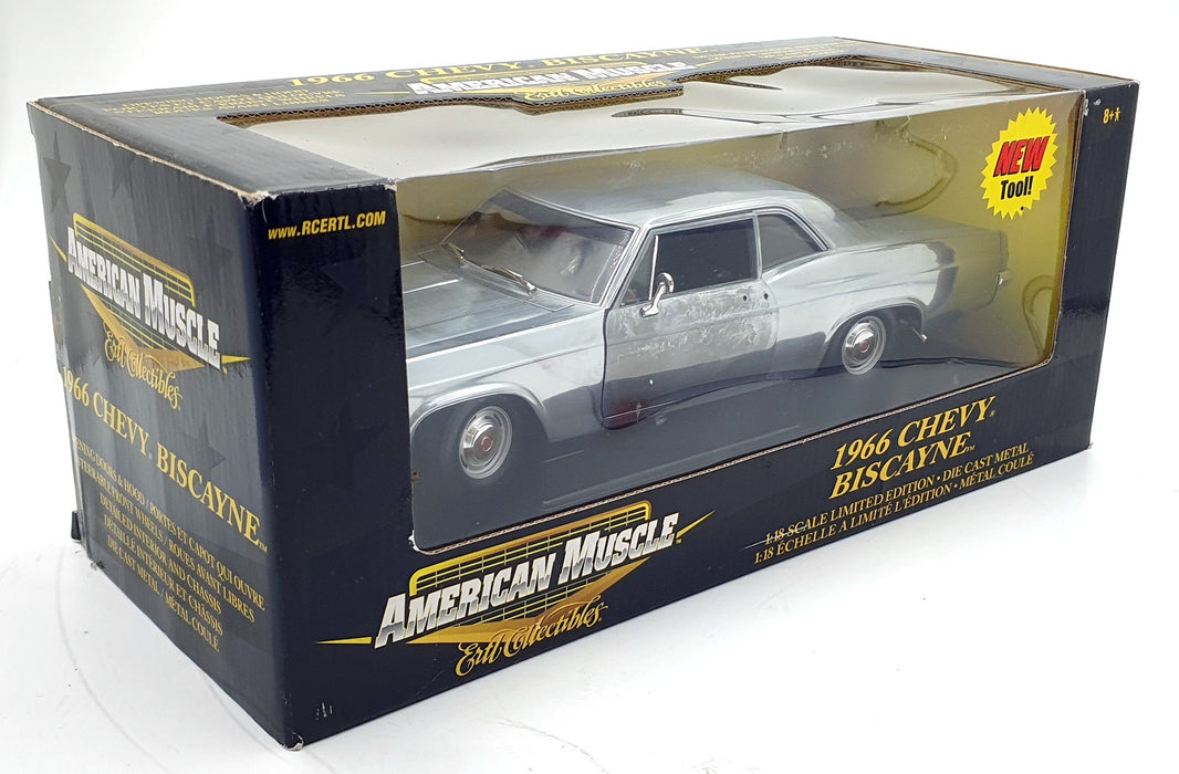 Ertl 1/18 Scale Diecast 36673 - 1966 Chevrolet Biscayne - Chrome