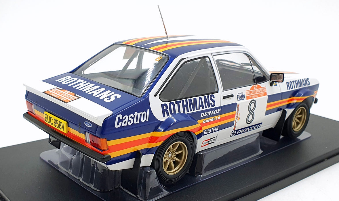 Ixo Models 1/18 Scale 18RMC037B - Ford Escort Mk2 RS 1800 San Remo Rally 1980 #8