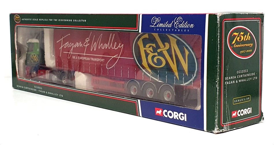Corgi 1/50 Scale CC12211 - Scania Curtainside Truck - Fagan & Whalley