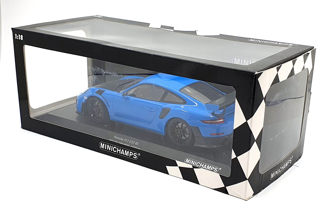 Minichamps 1/18 Scale Diecast 155 068308 - Porsche 911 GT2 RS 2018 - Blue