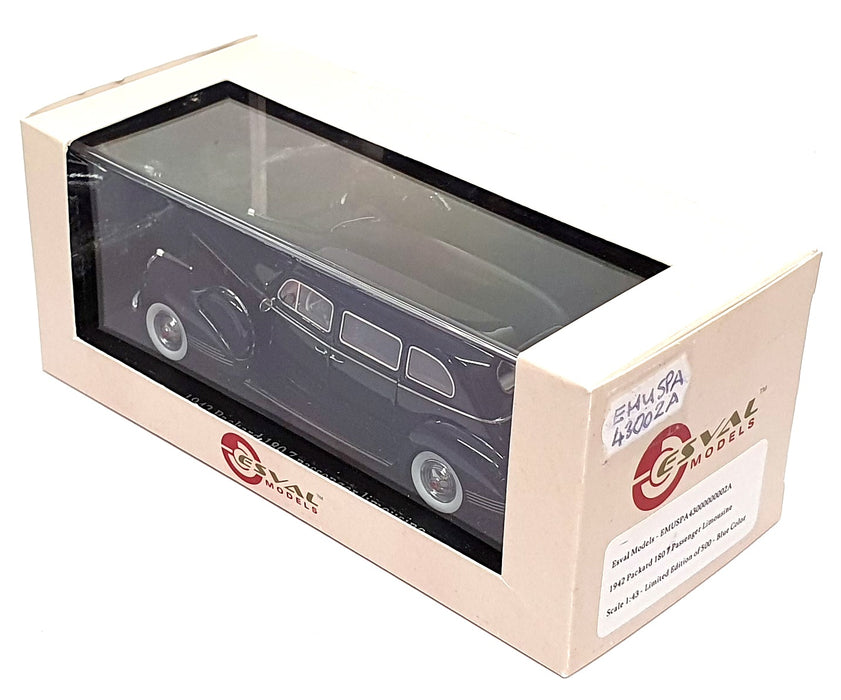 Esval Models 1/43 Scale EMUSPA43002A - 1941 Packard 180 7 Passenger Limo - Blue