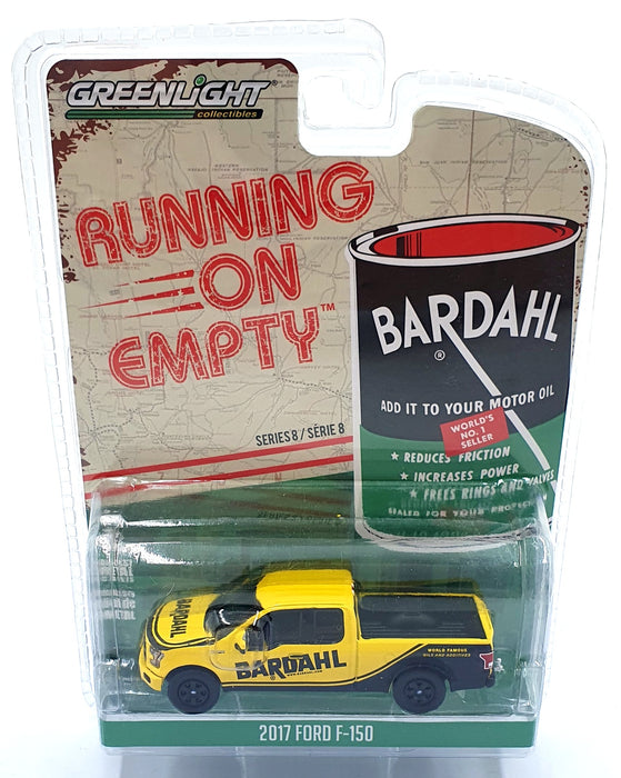Greenlight 1/64 Scale 41080-F - 2017 Ford F-150 Bardahl - Yellow