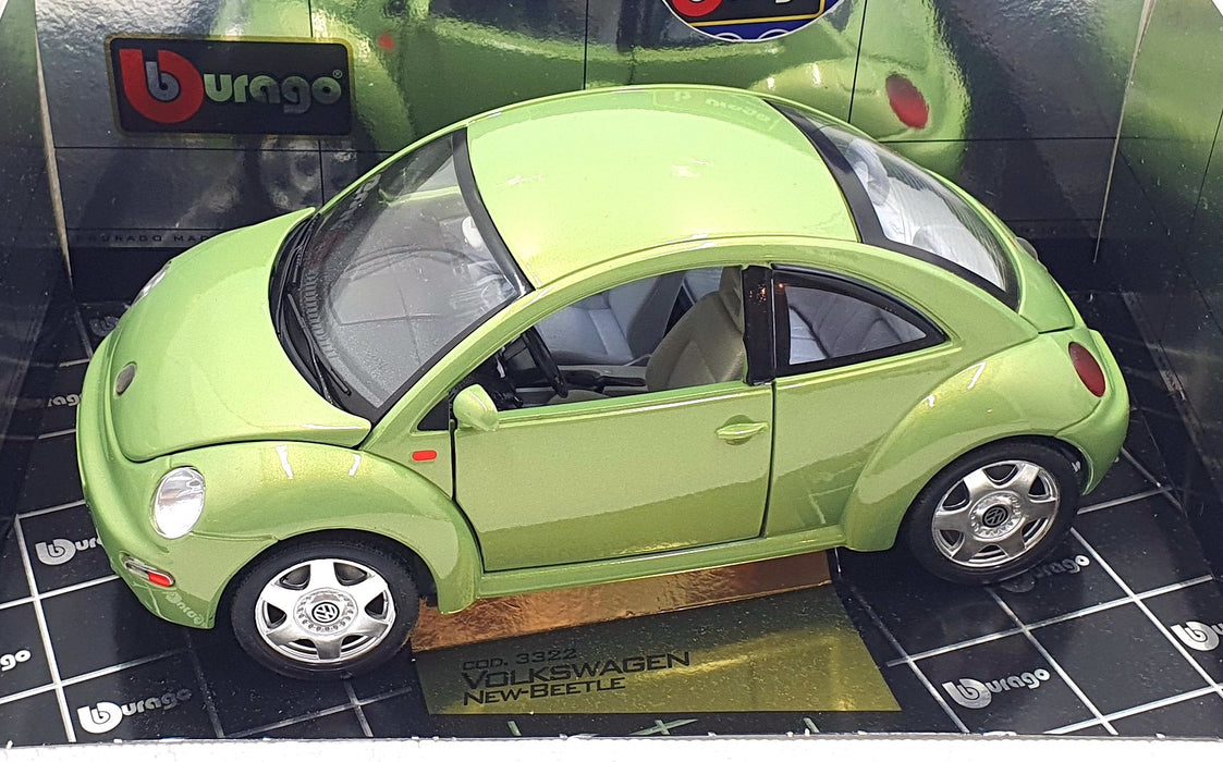 Burago 1/18 Scale Diecast 3322 - 1998 Volkswagen New Beetle - Green