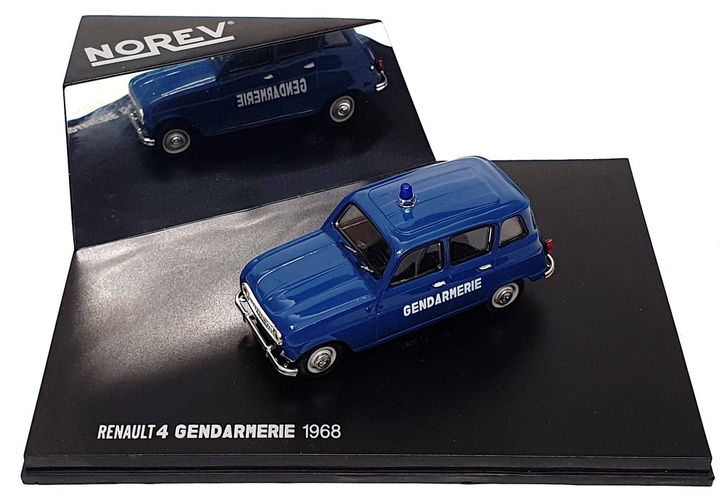 Norev 1/43 Scale Diecast 510023 - 1968 Renault 4 Gendarmerie - Blue