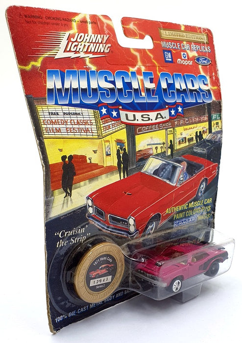 Johnny Lightning 1/64 Scale 200-120- Muscle Cars 1971 Plymouth Hemi Cuda - Pink