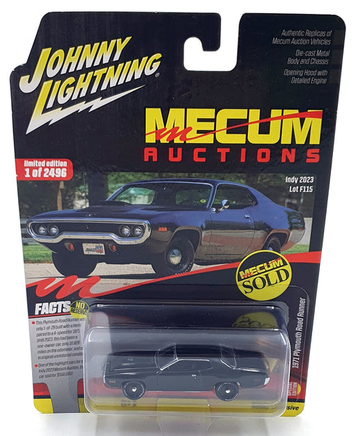 Johnny Lightning 1/64 JLSP377 Mecum Auction - 1971 Plymouth Road Runner - Black