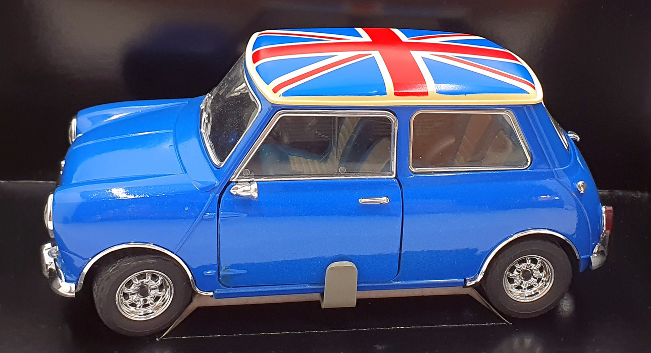 Solido 1/18 Scale Diecast  8023 - Mini Cooper S -Blue/Union Jack Roof
