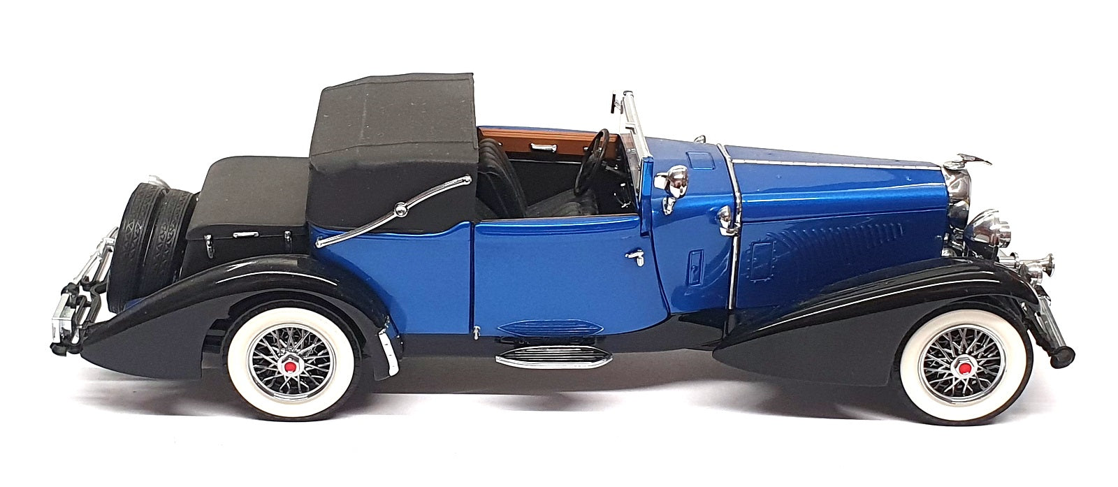 Franklin Mint 1/24 Scale 19626H - 1933 Duesenberg SJ Victoria - Blue/Black