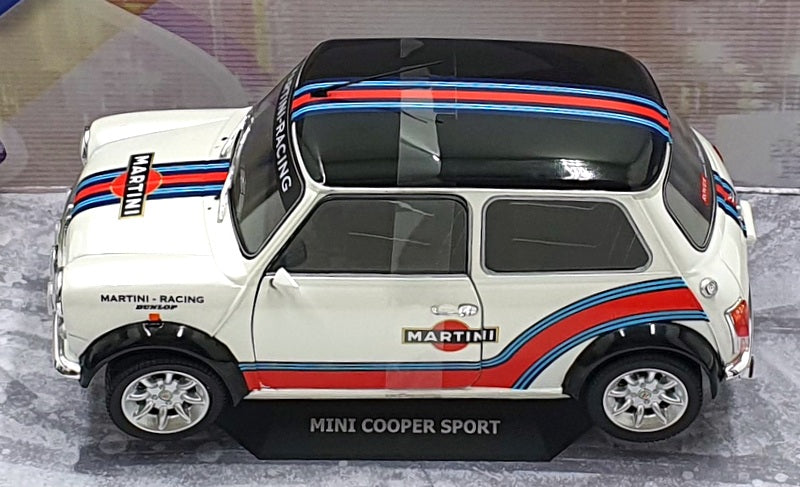 Solido 1/18 Scale Diecast S1800610 - 1998 Mini Cooper Sport Martini Evocation