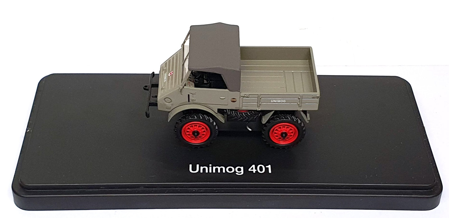 Schuco 1/43 Scale 03112 - Mercedes Benz Unimog 401 Truck - Greyish Green