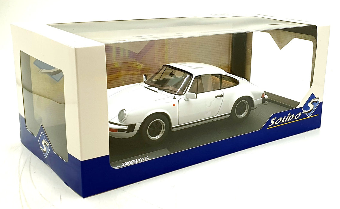 Solido  1/18 Scale S1802610 - 1974 Porsche 911 3.0 SC - Granprix White