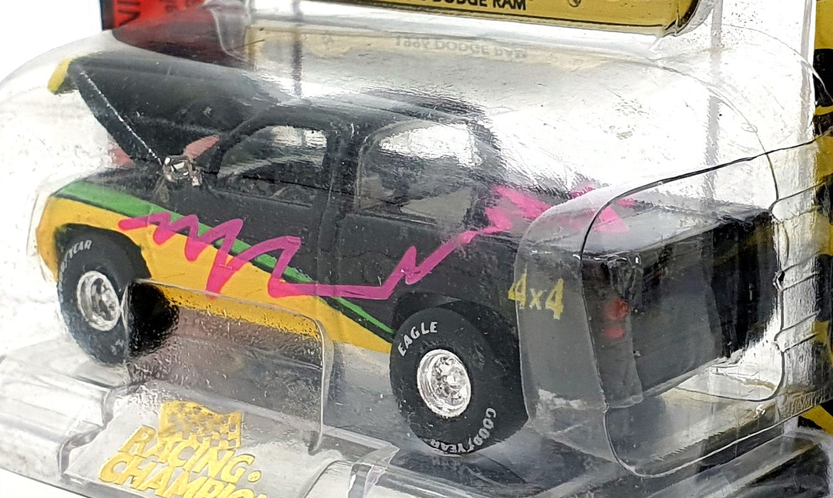 Racing Champions 1/61 Scale 08107 - 1996 Dodge RAM Truck - Black/Yellow