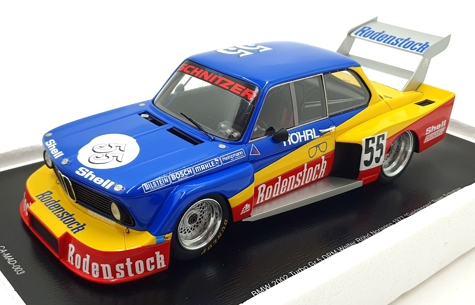 Spark 1/18 Scale CA-MAD-003 - BMW 2002 Turbo Norisring 1977 Rodenstock #55