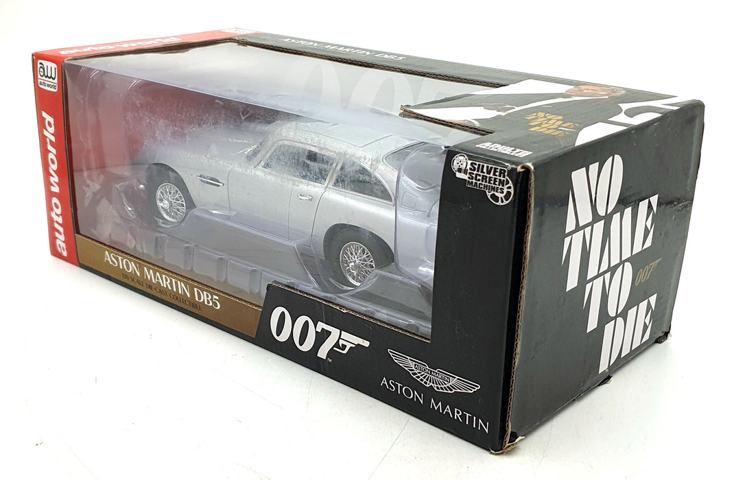 Auto World 1/18 Scale Diecast AWSS131 - 007 Aston Martin DB5 James Bond - Silver