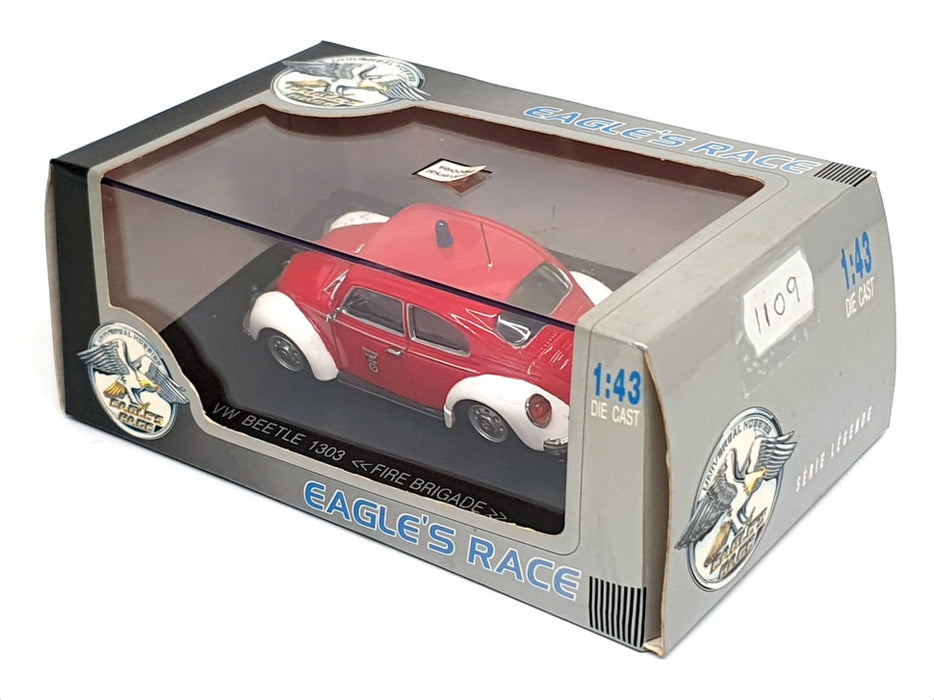 Eagles Race 1/43 Scale 1109 - VW Beetle 1303 Fire Brigade Feurwehr - Red/White