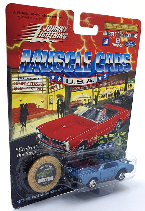 Johnny Lightning 1/64 Scale 200-140 Muscle Cars 1969 Olds 442 - Blue
