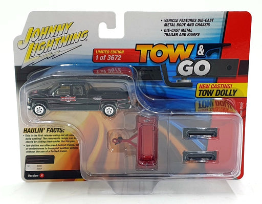 Johnny Lightning 1/64 Scale JLBT018A 2002 Chevy Silverado with Tow Dolly Hot Rod