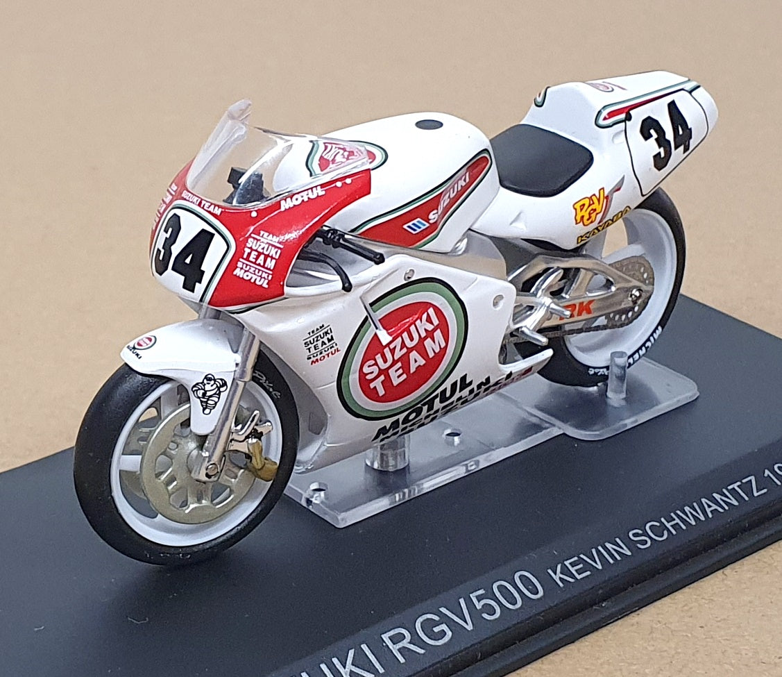 Altaya 1/24 Scale AMB06F - Suzuki RGV500 #34 Kevin Schwantz 1993 - White/Red