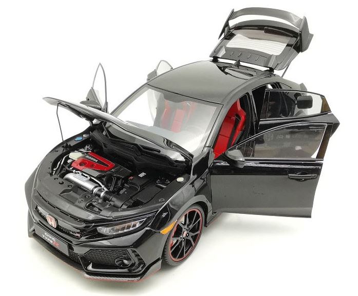 LCD Models 1/18 Scale Diecast LCD18005B-BL - 2020 Honda Civic Type R - Black