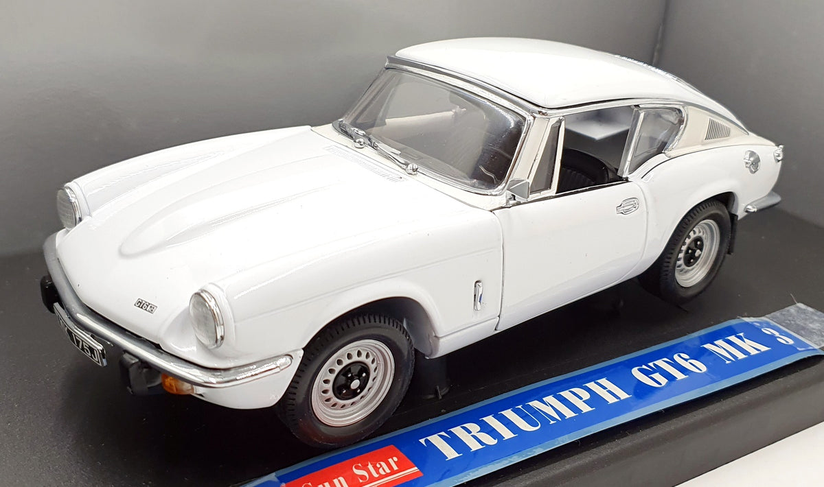 Sun Star 1/18 Scale Diecast 1057 Triumph GT6 MK3 - White — R.M.