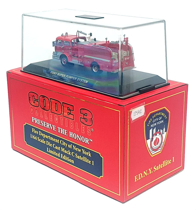 Code 3 Collectibles 1/64 Scale 12542 - Mack C Satellite 1 Fire Engine - FDNY