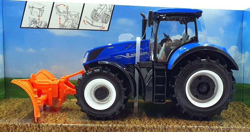 Burago 1/32 Scale Diecast 18-44081 - New Holland T7.315 HD Tractor with Shovel