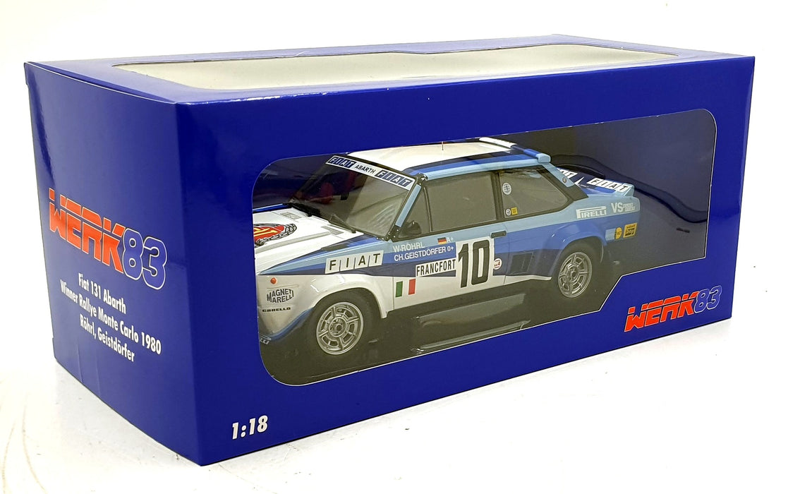 Werk83 1/18 Scale Diecast  W1806001 - Fiat 131 Abarth #10 1st MC Rally 1980