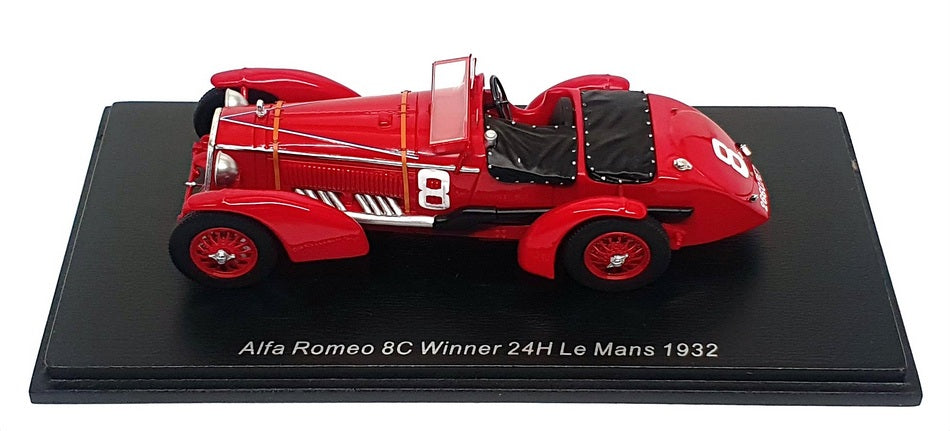Spark 1/43 Scale 43LM32 - Alfa Romeo 8C #8 Winner 24H Le Mans 1932 - Red