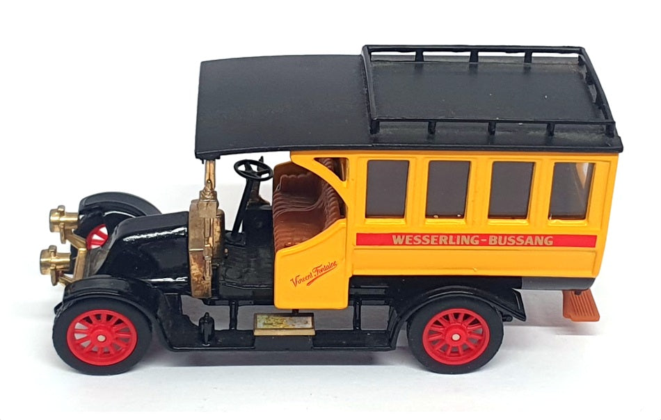 Matchbox Appx 11cm Long Diecast Y44 - 1910 Renault Bus - Black Yellow
