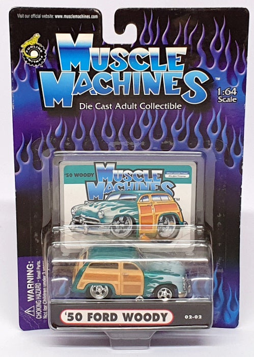 Muscle Machines 1/64 Scale 71161 02-02 - 1950 Ford Woody - Green