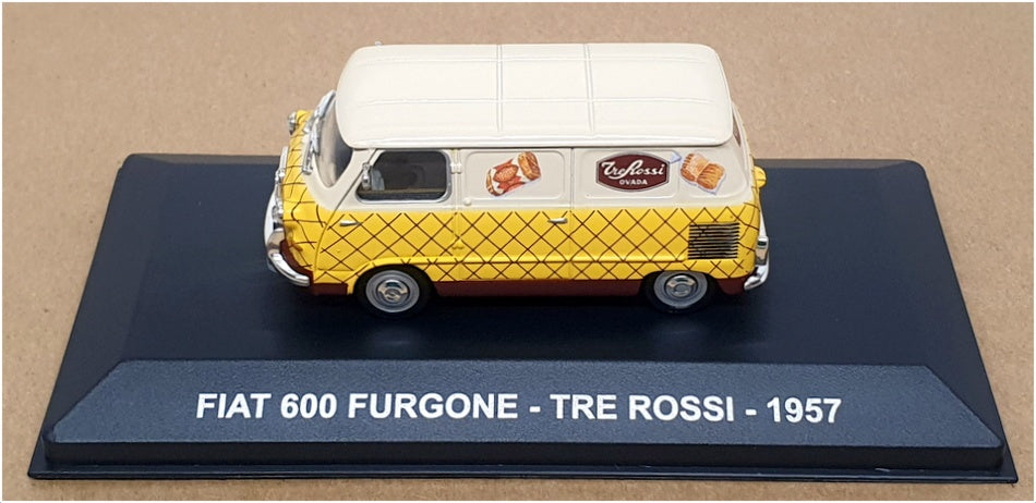 Altaya 1/43 Scale 20624N - 1957 Fiat 600 Van (Tre Rossi) Cream/Yellow