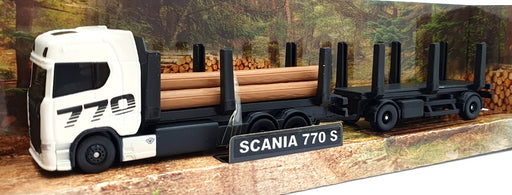 Maisto 11682 - Scania 770 S Double Trailer With Load - White/Black