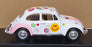 Road Signature 1/18 Scale 92079 - 1967 Volkswagen Beetle - Flower Power White