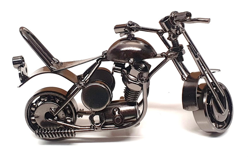 EQLEF Appx 15cm Long 41129 - Metal Chopper Motorbike Ornamet
