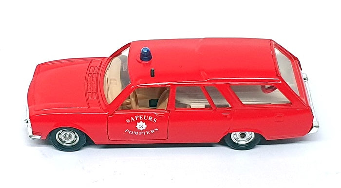 Solido 1/43 Scale No. 23D - Peugeot 504 Pompiers Fire Vehicle - Red